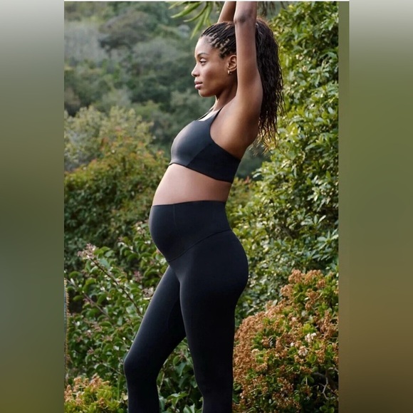 NWT Free People Movement x Hatch Never Better Maternity Leggings Black - Picture 4 of 5